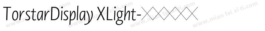 TorstarDisplay XLight字体转换
